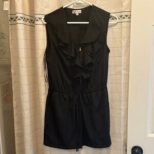 Mossimo Supply Co. Black Ruffle Mini Dress